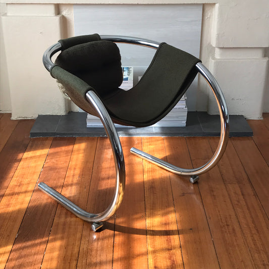 Byron Botker Chrome Cantilever Chair for Landes California, 1970s