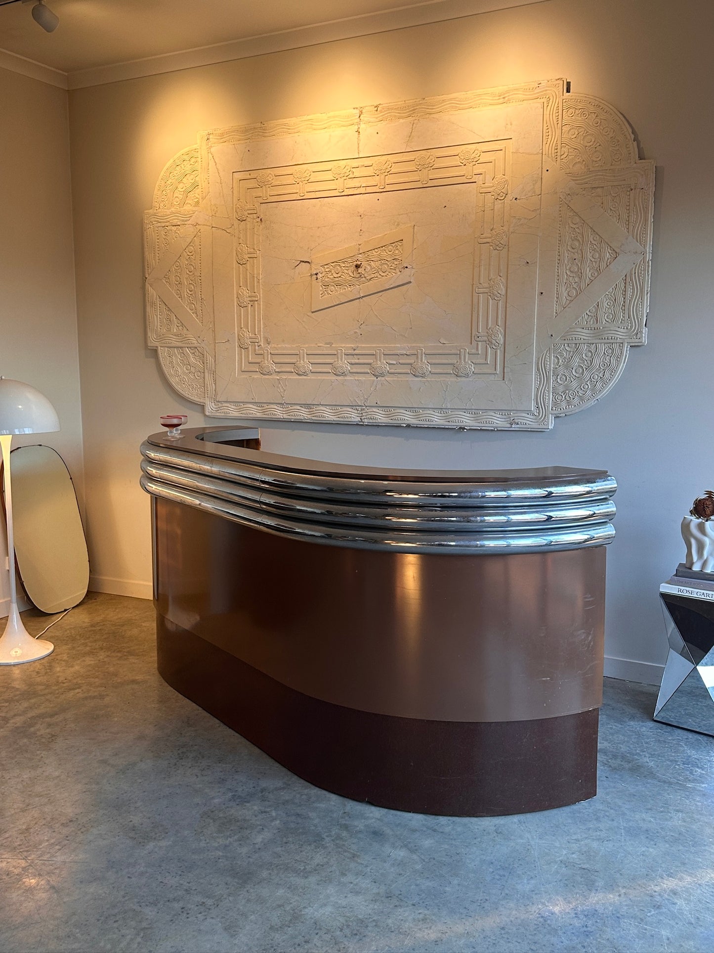 Vintage Custom Space Age Chrome Bar / Counter