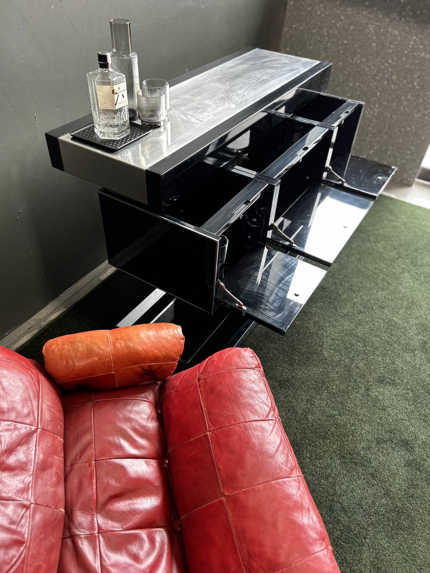 Willy Rizzo Bar Cabinet for Mario for Mario Sabot 1970 Italy