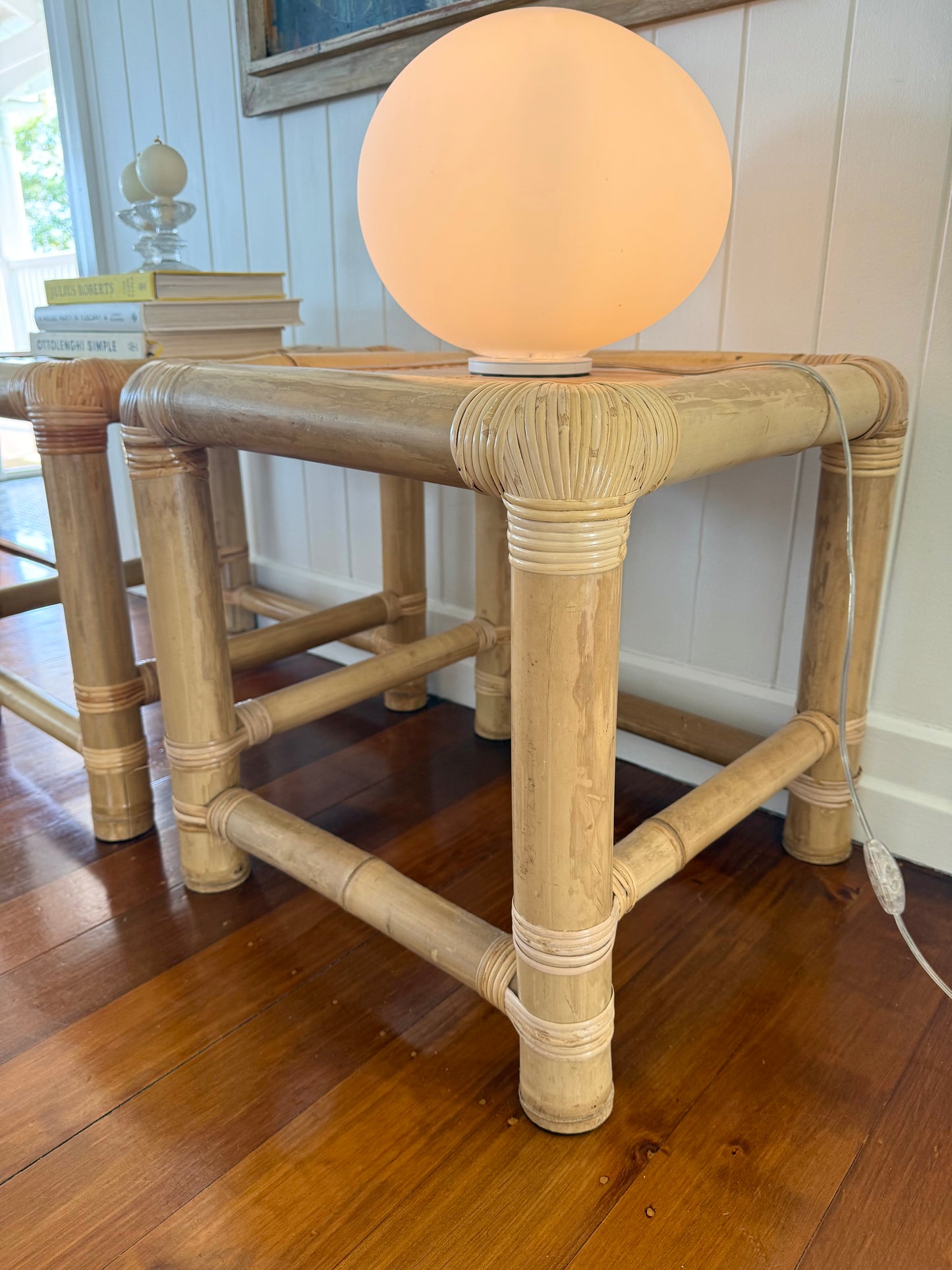 Pair of Bamboo Side Tables
