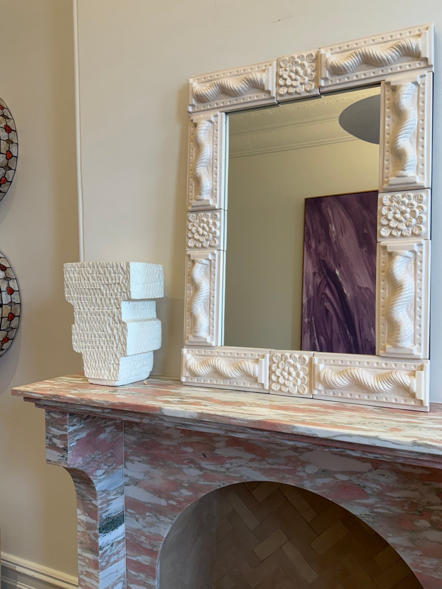 Vintage Ceramic Mirror