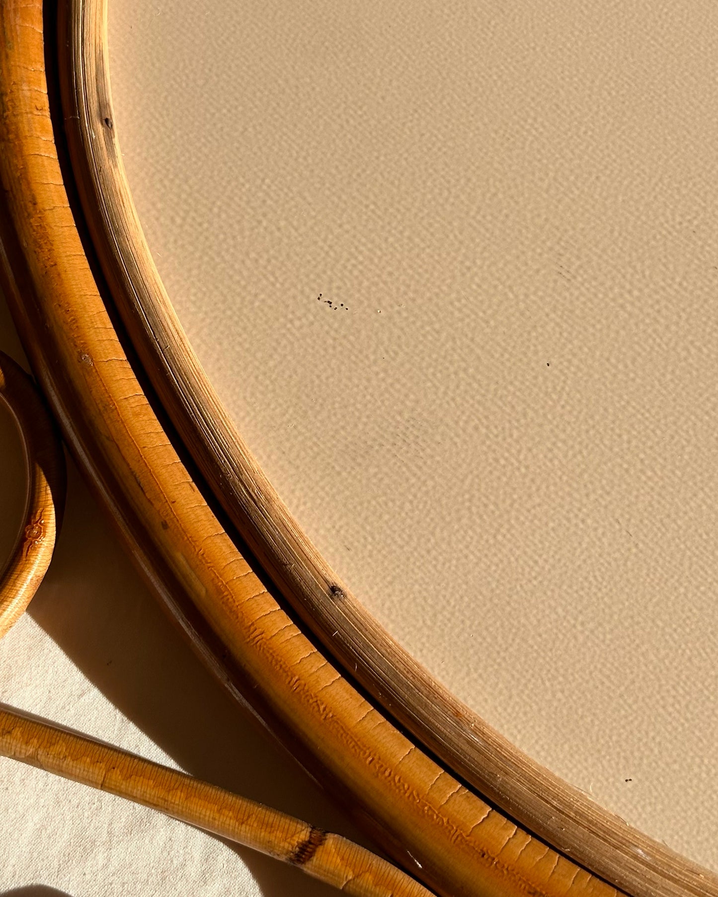 Mid Century Italian Bamboo Mirror