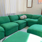 Bespoke Pillowy Green Modular Sofa