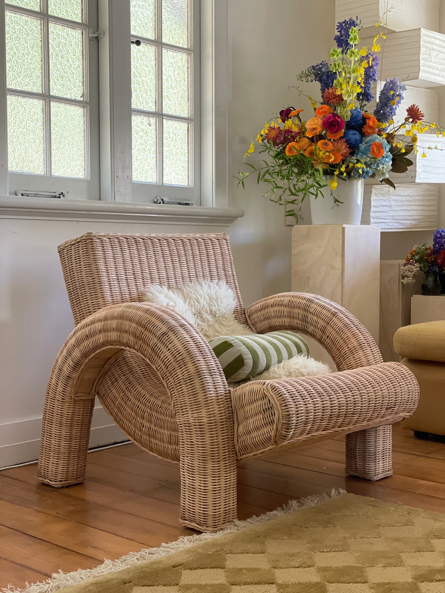 Rattan Lounge Chair - Two Available