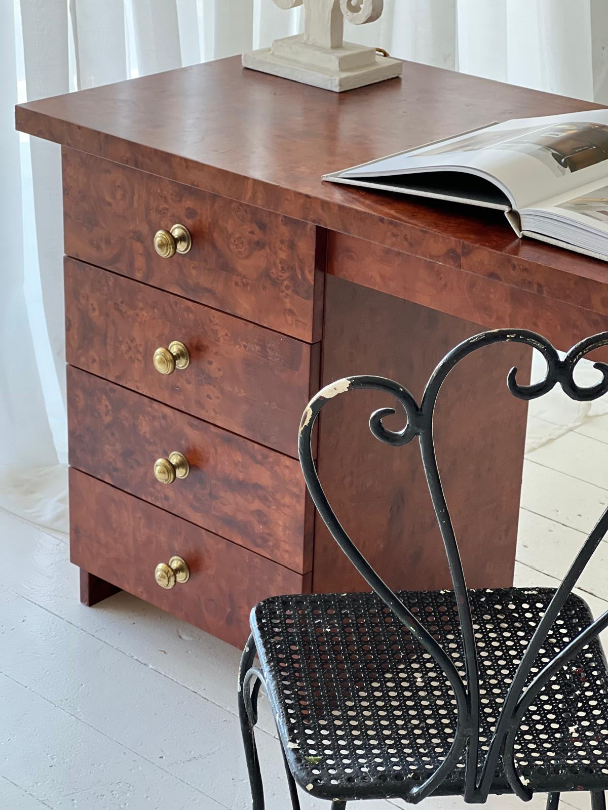Vintage Tasmanian Myrtle Burl Desk