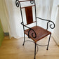 Spanish Wrought Iron & Leather Chairs