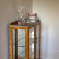 Vintage 1950s Burl & Glass Cabinet