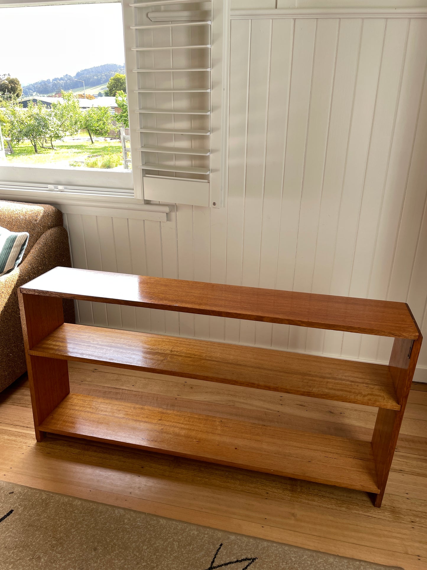 Vintage timber book shelf