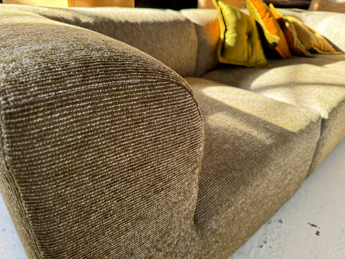 Bespoke Vintage Olive Modular Sofa Set