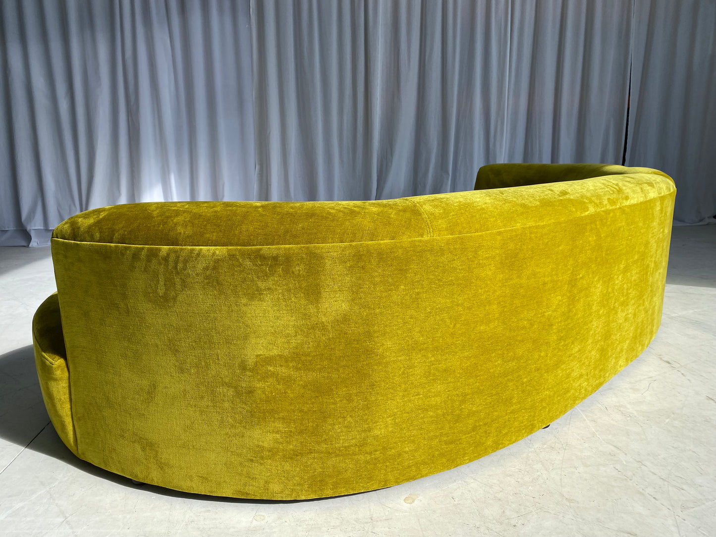 Large Bespoke Chartreuse Sofa with Ottoman