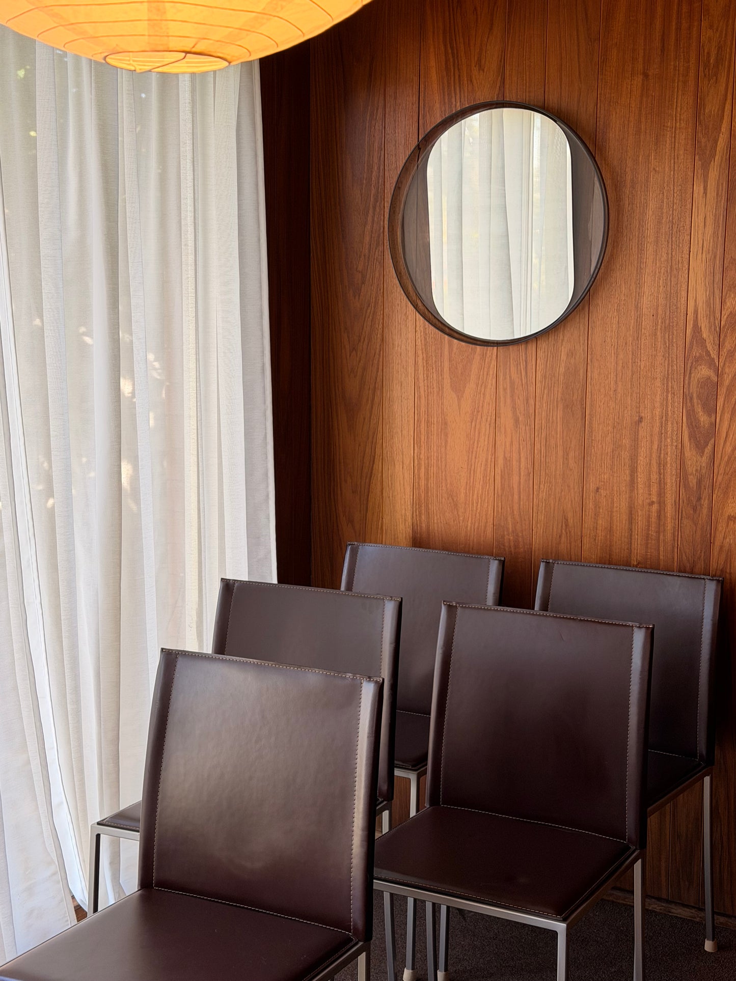 Authentic Calligaris Leather Dining Chairs — Made in Italy (Set of 5)