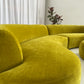 Large Bespoke Chartreuse Sofa with Ottoman