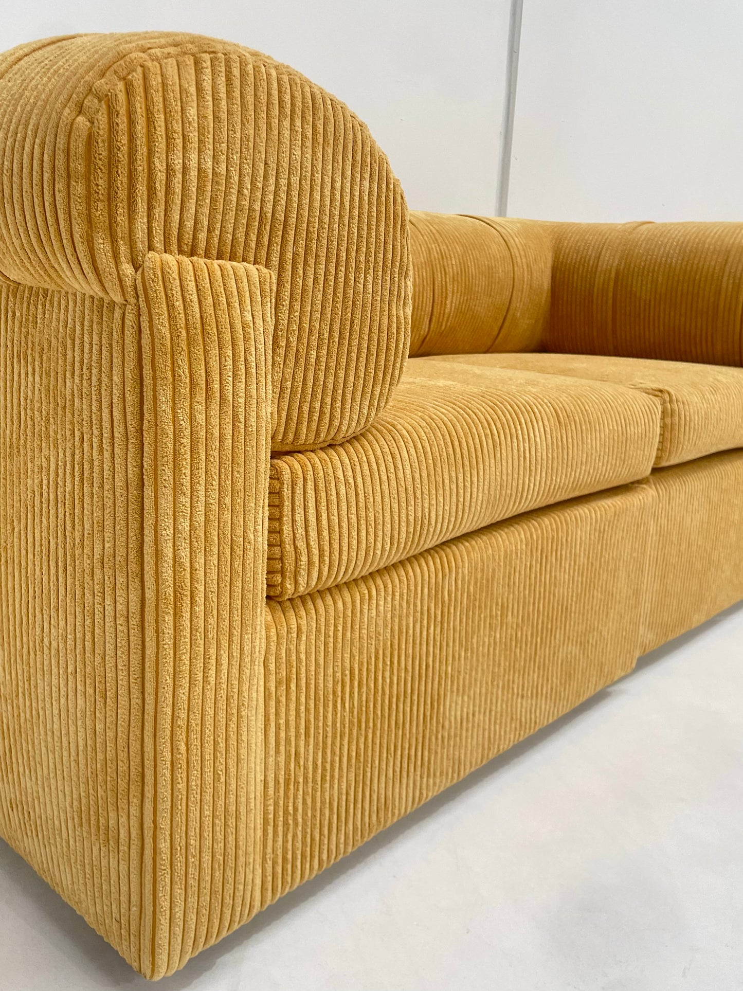 Yellow Corduroy Modular Sofa