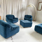 Zotta Vintage Corduroy Modular Chairs - Four Available