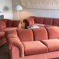 Vintage Dusty Pink Custom Made Sofas, 80's