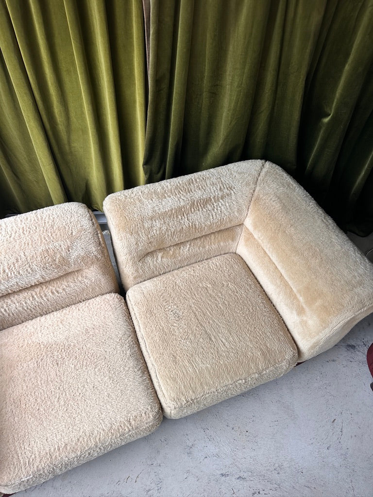Vintage 8 Piece Fluffy Vanderoza Modular Sofa, 70’s