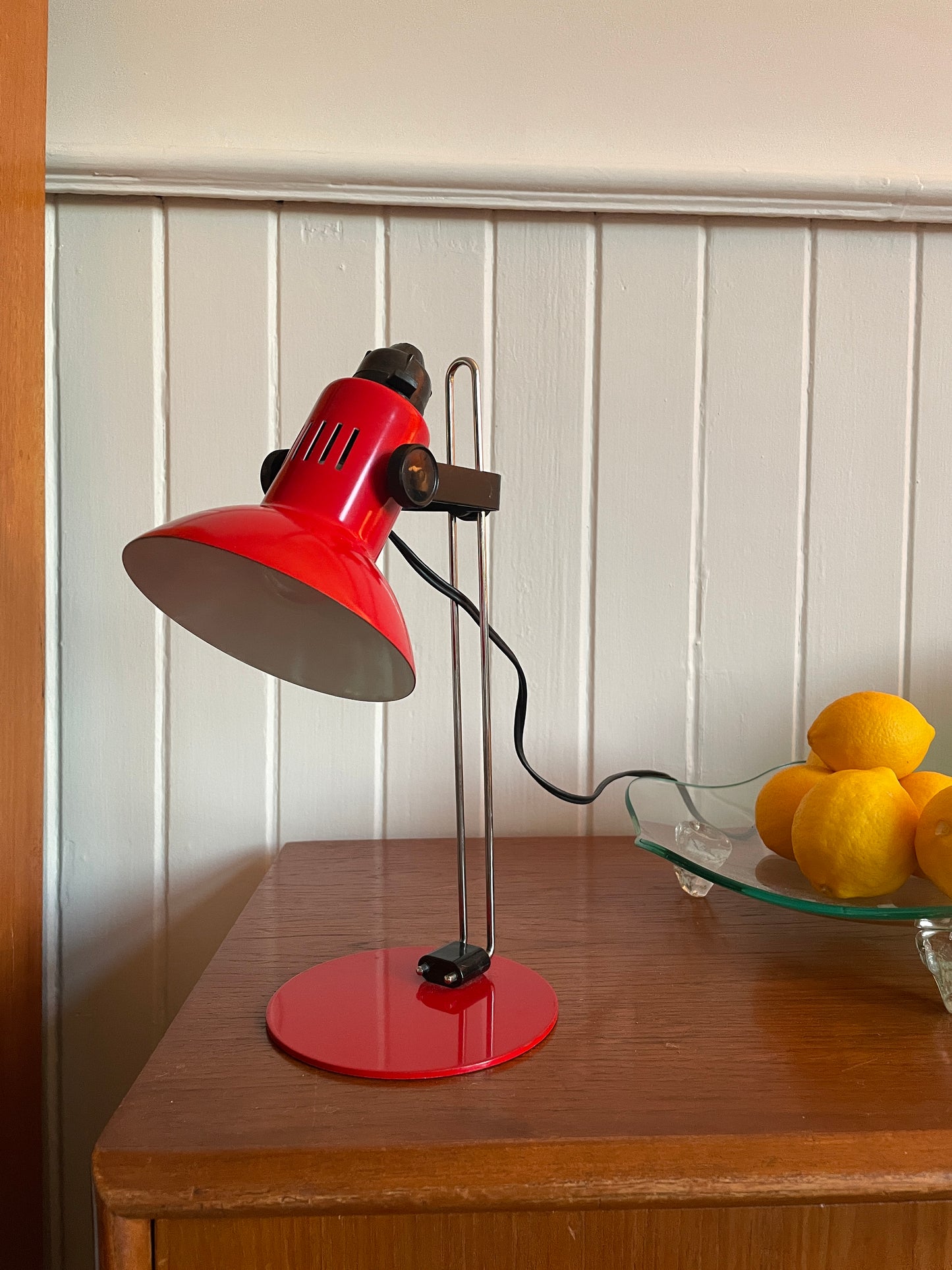 Vintage enamel desk lamps