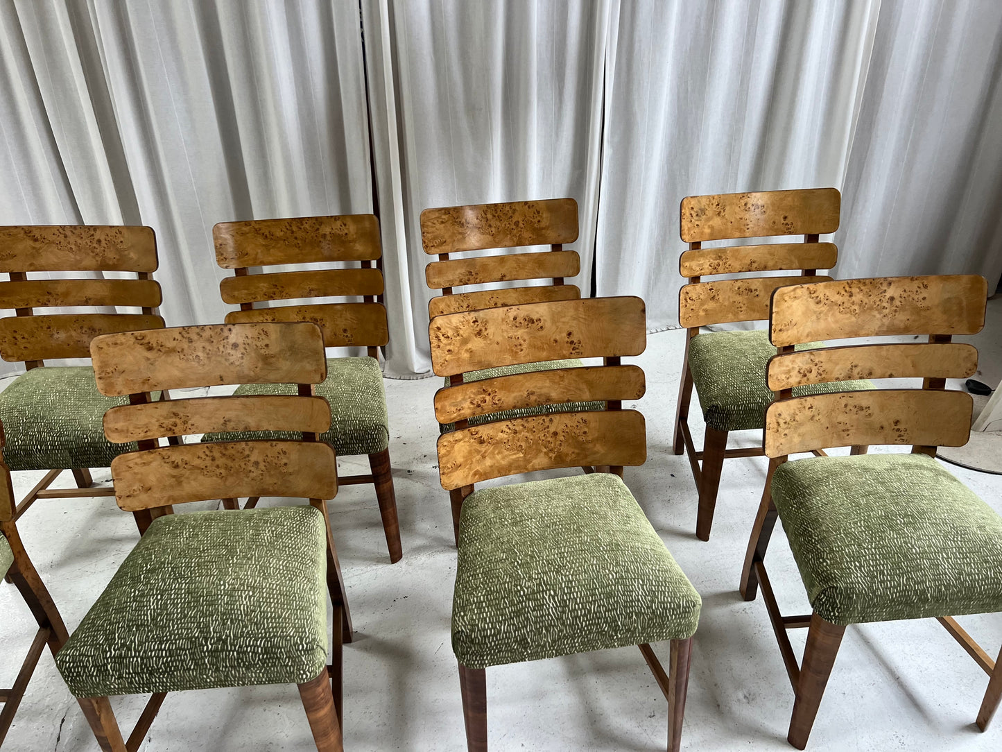 Restored Burl Chairs - Set of Eight