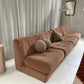 Vintage Dusty Pink Chenille Modular Sofa
