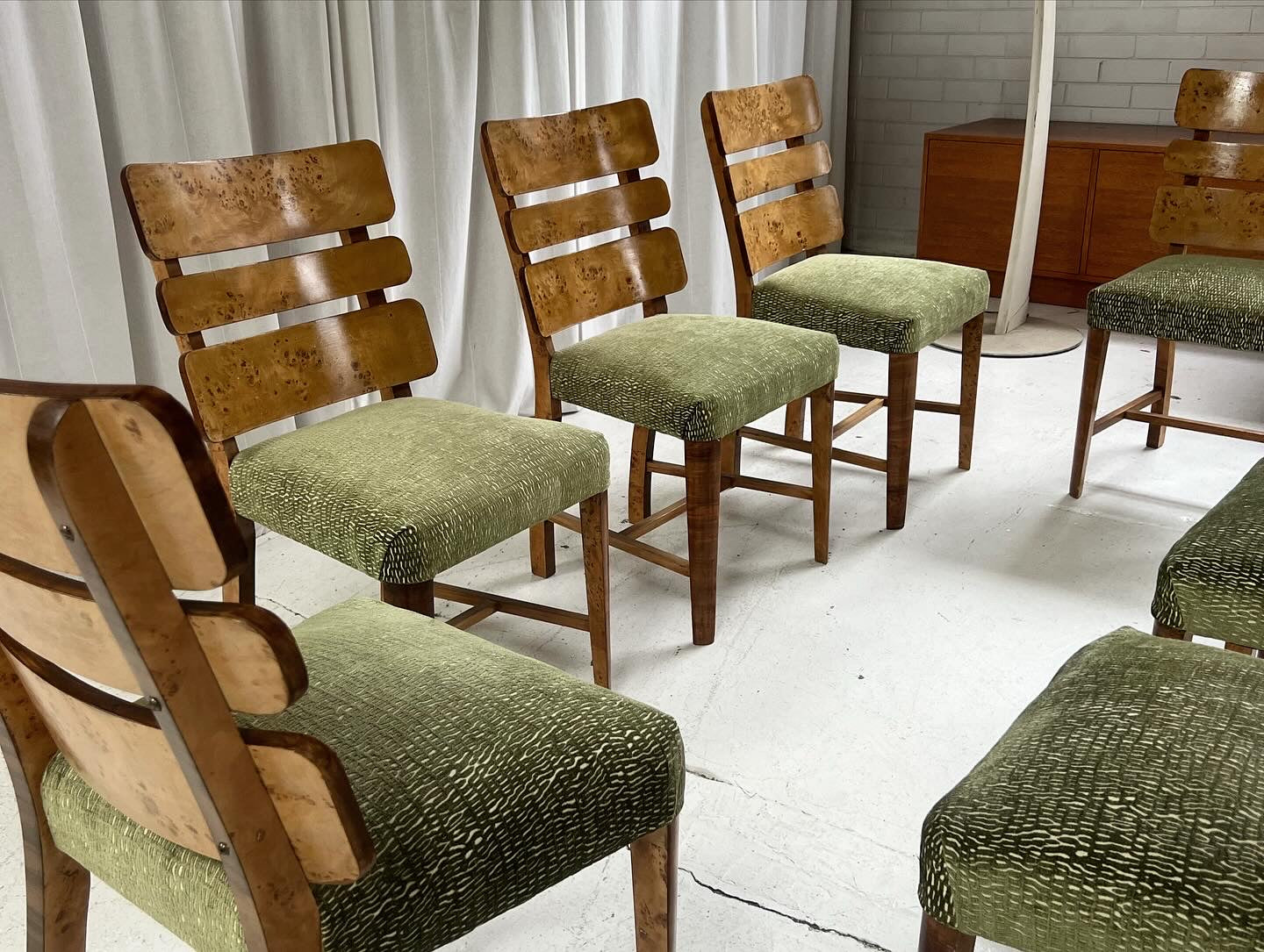 Restored Burl Chairs - Set of Eight