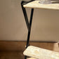 Ico Parisi Parchment Side Table with Goat Skin Shelves