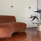 Terracotta Velvet Sofa