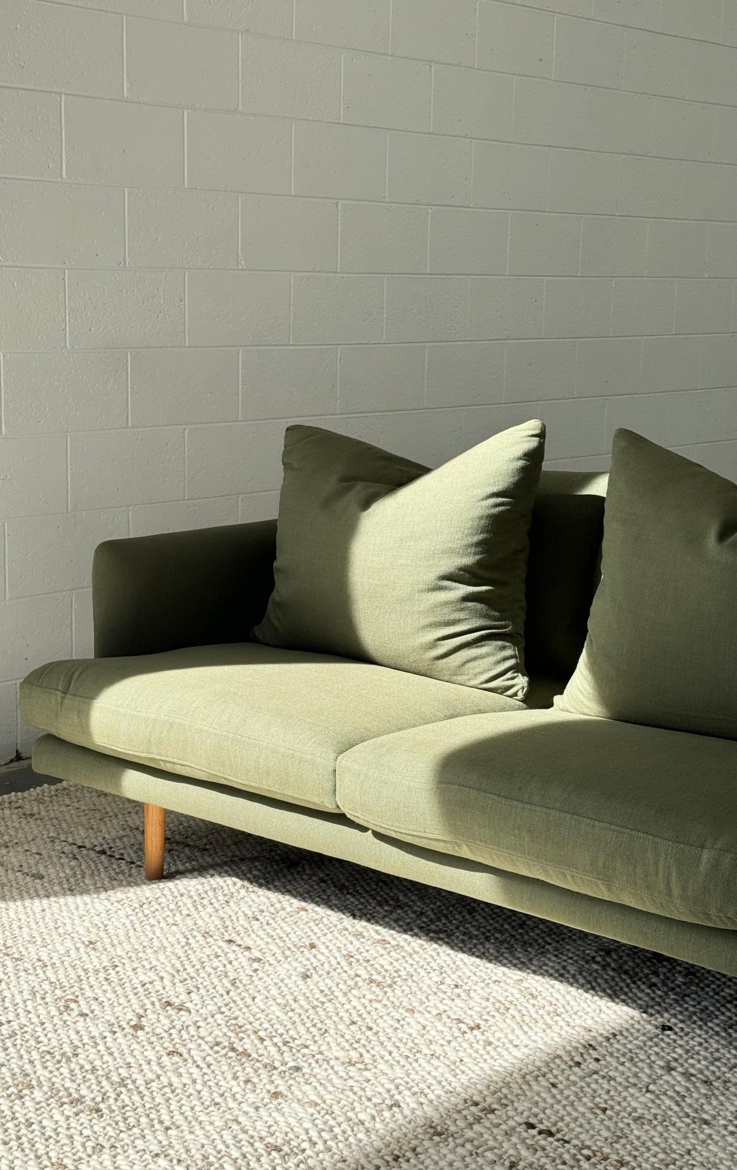 Custom Linen Jardan Nook Sofa