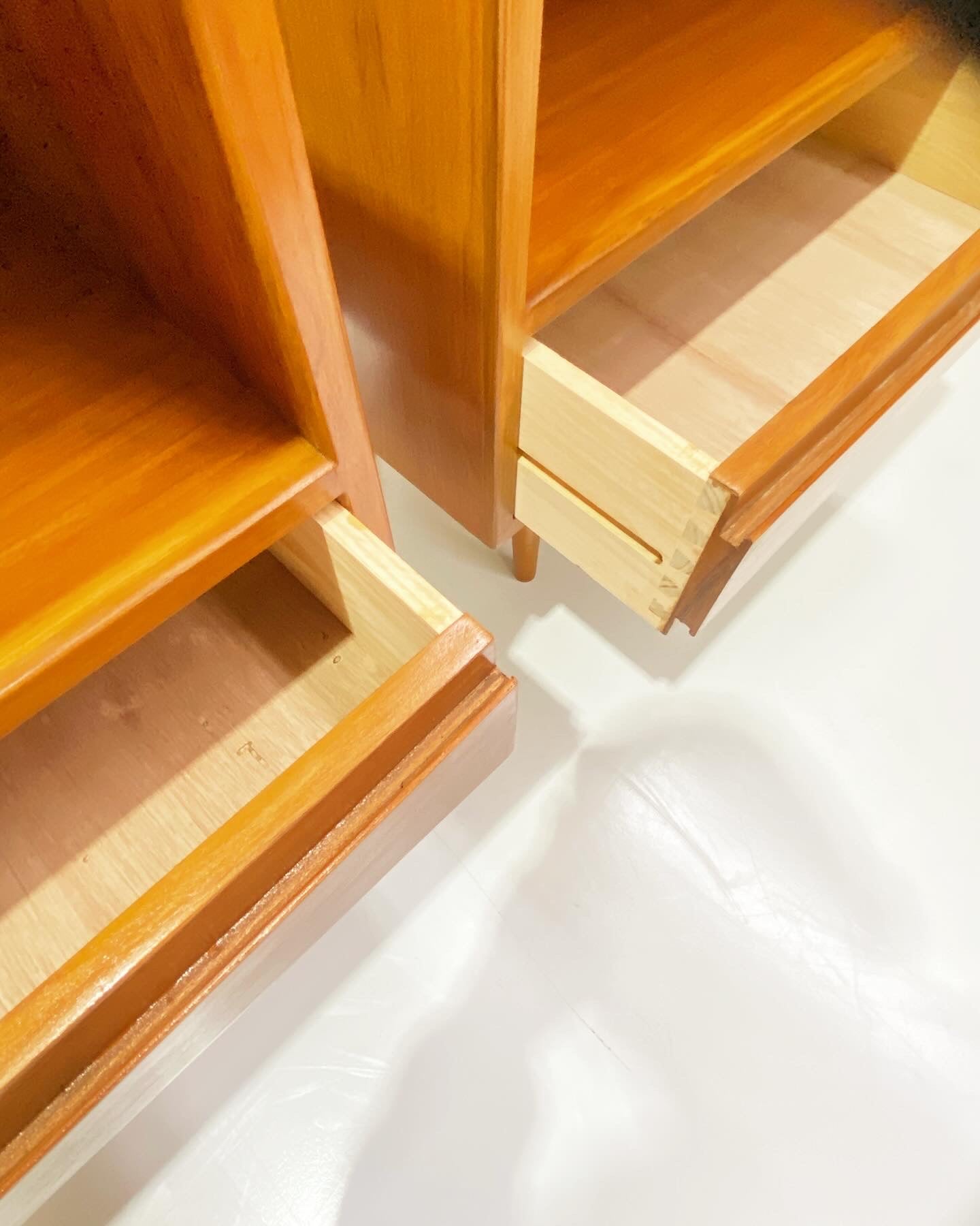 Pair of Teak Bedside Tables