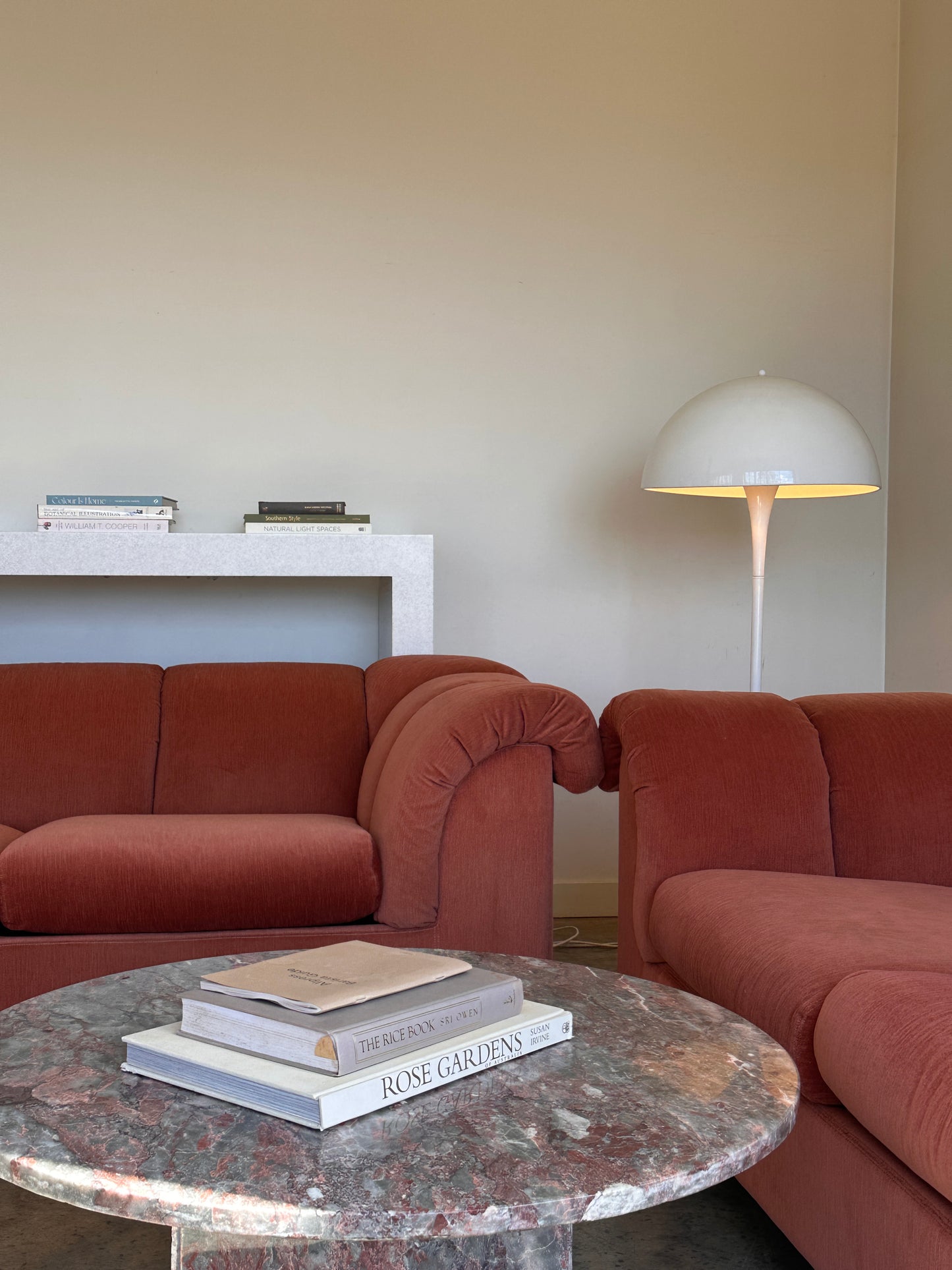 Vintage Dusty Pink Custom Made Sofas, 80's
