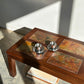 Vintage Mid-Century Rainbow Slate & Timber Coffee Table