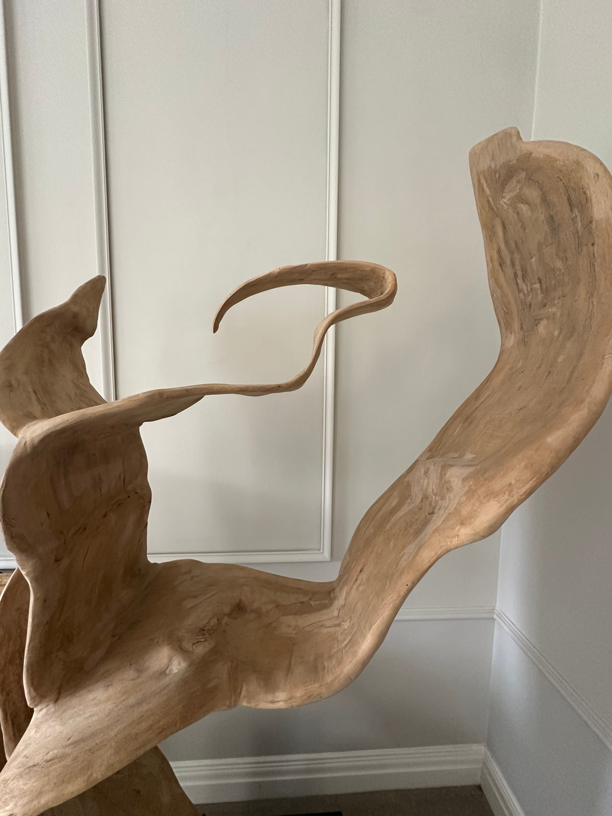 Unique Organic Teak Root Sculpture on Custom Plinth