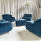 Zotta Vintage Corduroy Modular Chairs - Four Available