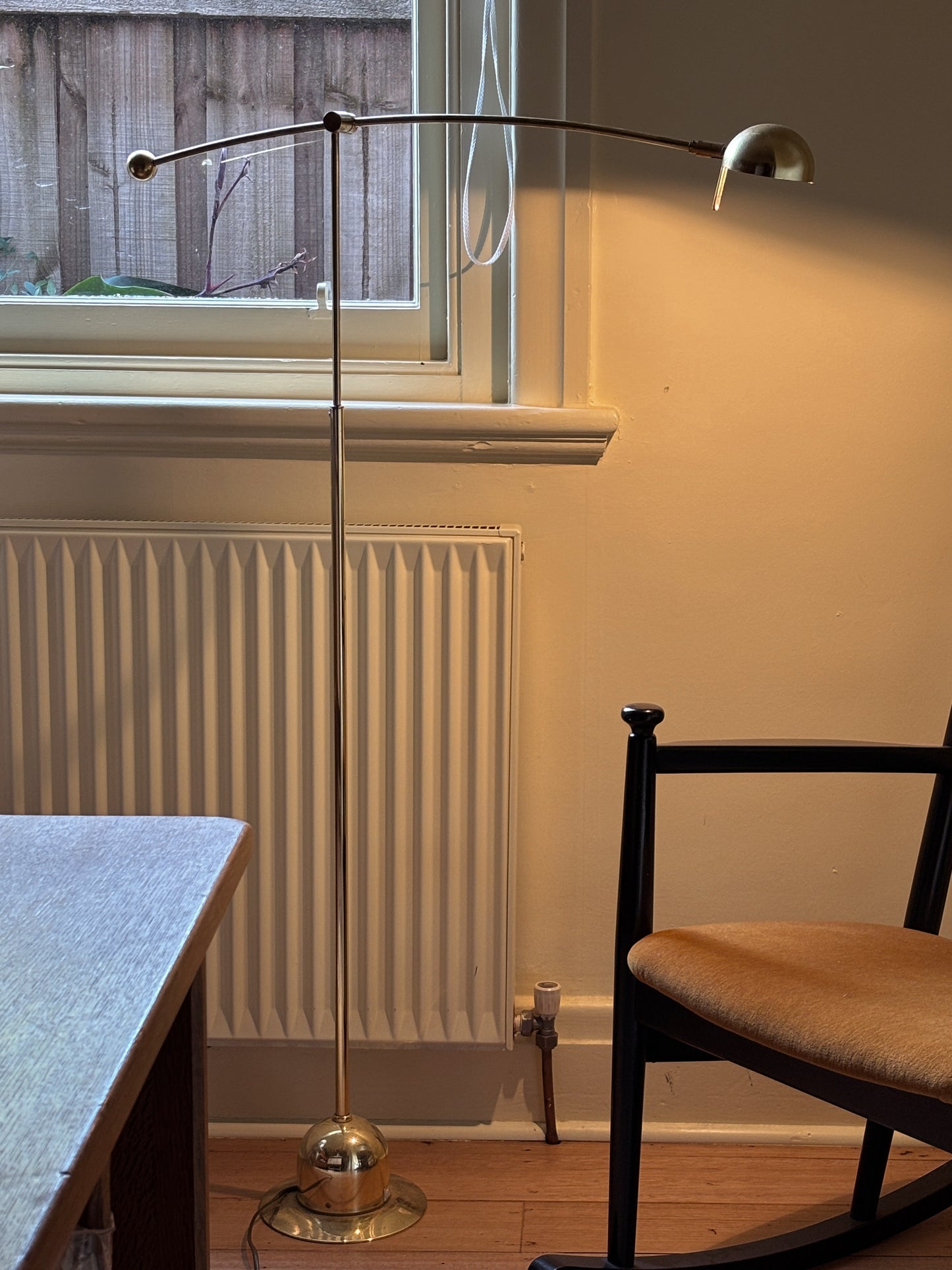 Brass Art Floor Lamp, Belgium 1980s