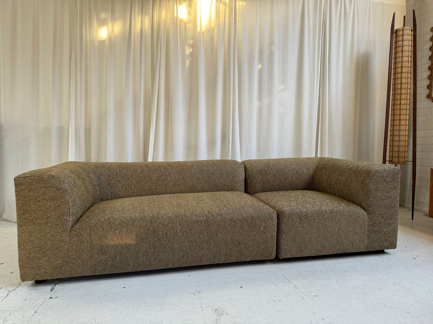 Bespoke Vintage Olive Modular Sofa Set