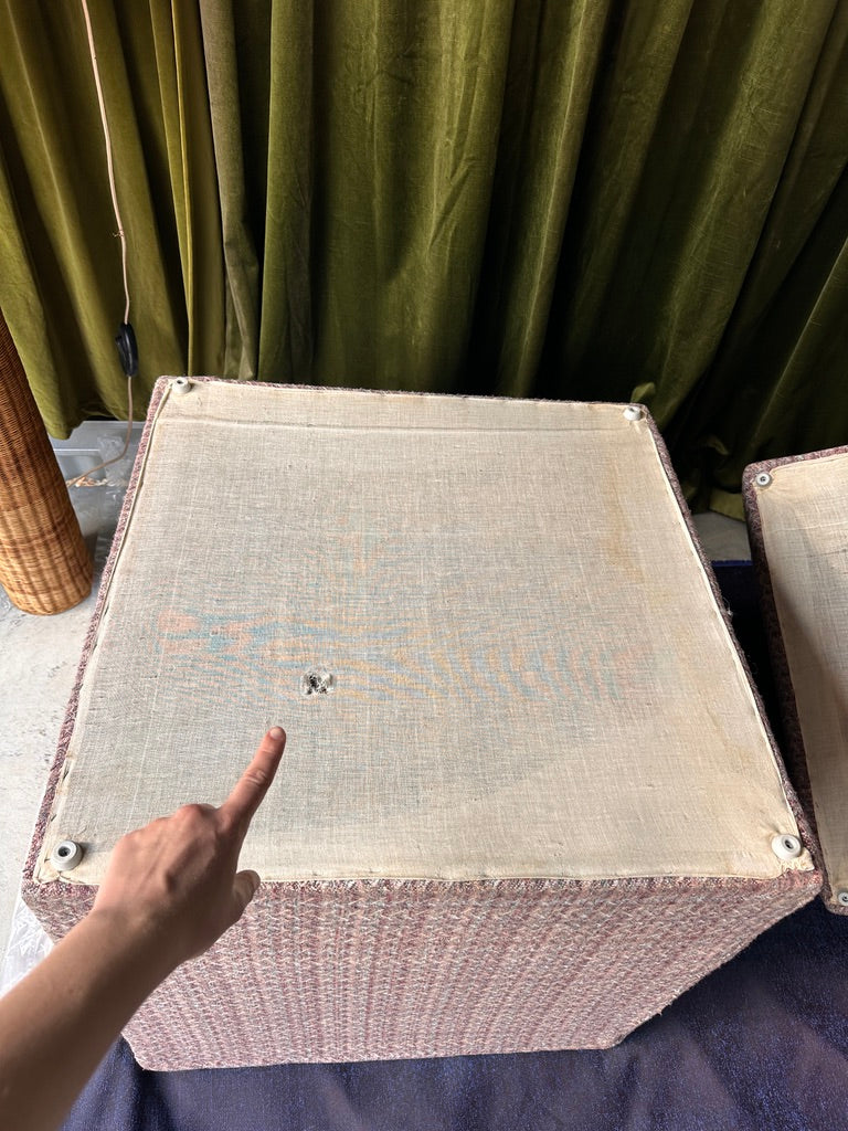 Vintage Pink Tweed Midcentury Modular Sofa, 60’s