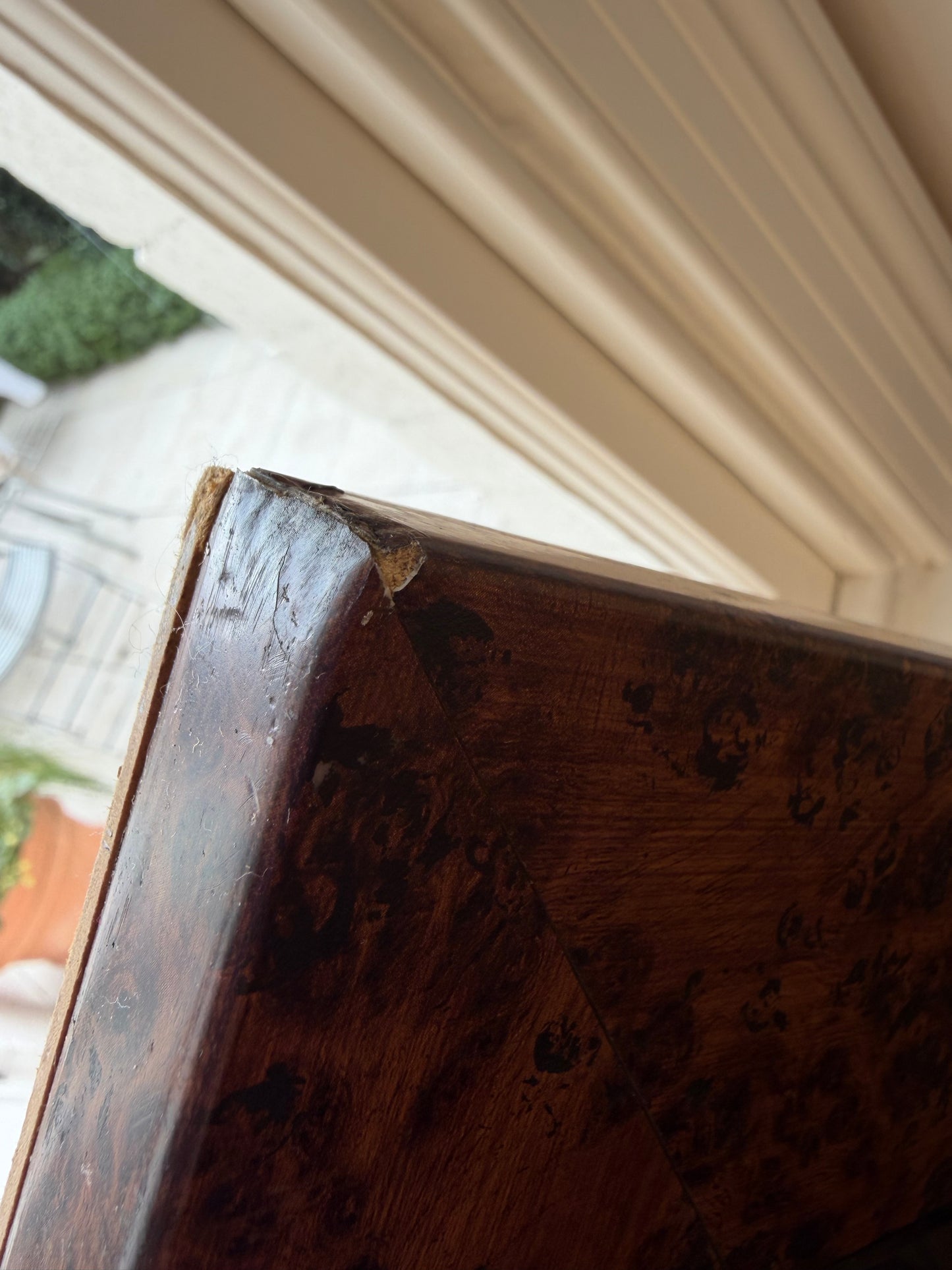 Vintage Walnut Burl Mirror (two available)