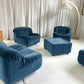 Zotta Vintage Corduroy Modular Chairs - Four Available