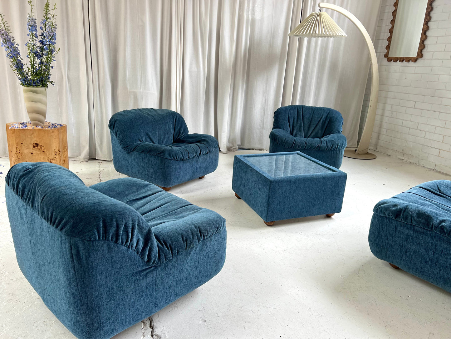 DEPOSIT - Zotta Vintage Corduroy Modular Chairs - Four Available