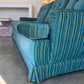 Vintage Blue / Green Striped Midcentury Sofa, 60’s