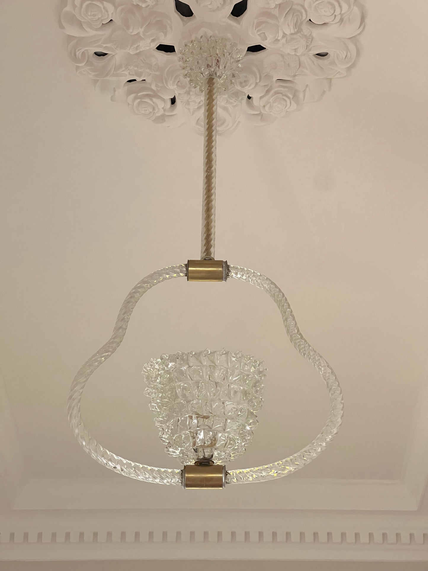 Vintage Murano Rostrato Pendant Light