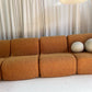 Bespoke Vintage Boucle Curved Modular Sofa