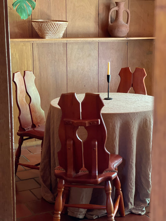 Set of Six Timber Dining Chairs