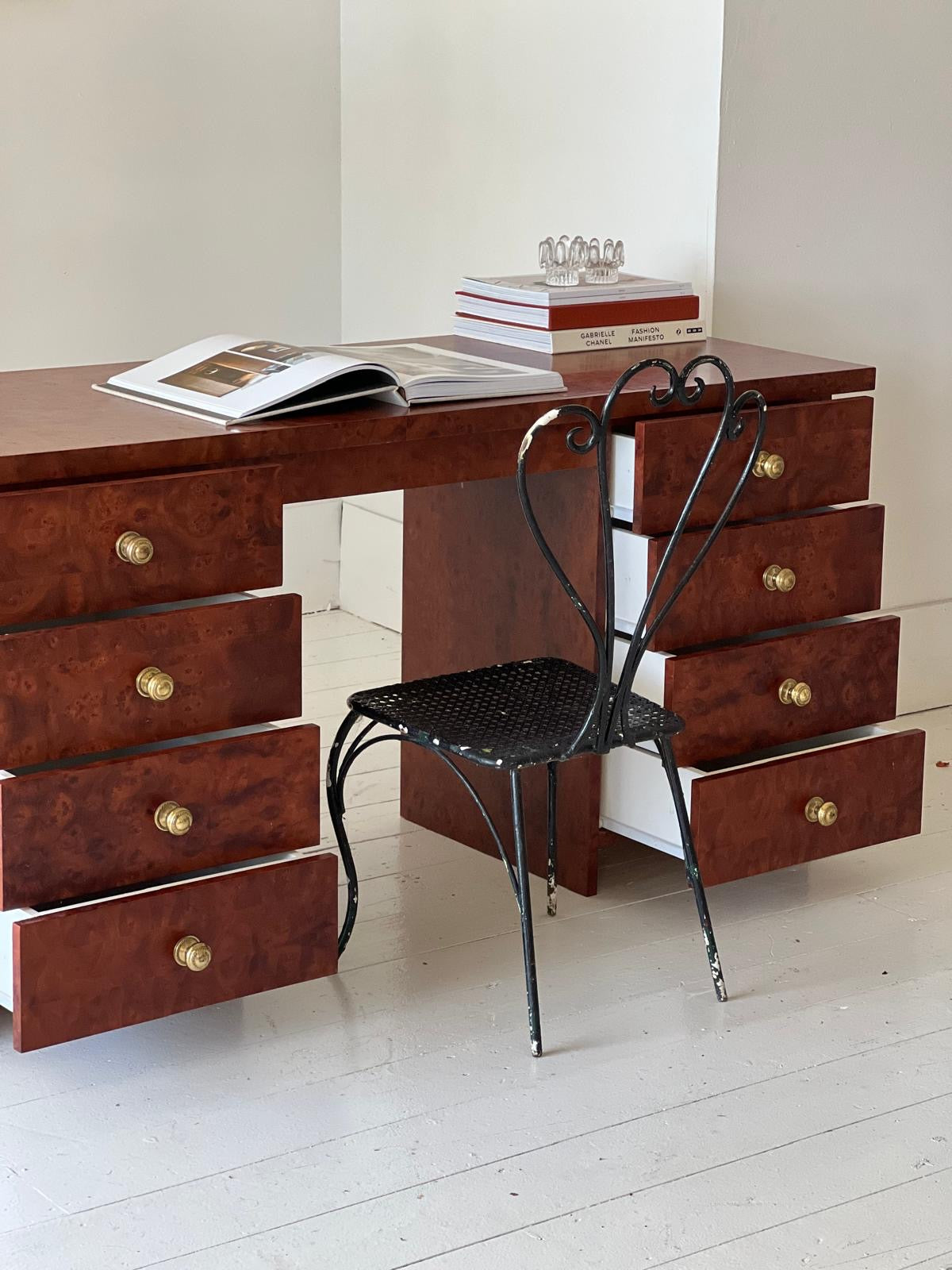 Vintage Tasmanian Myrtle Burl Desk