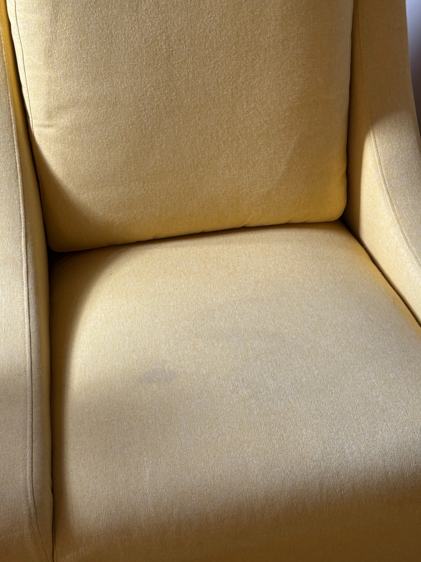 Pair of Lemon Lounge Chairs with Ottomans