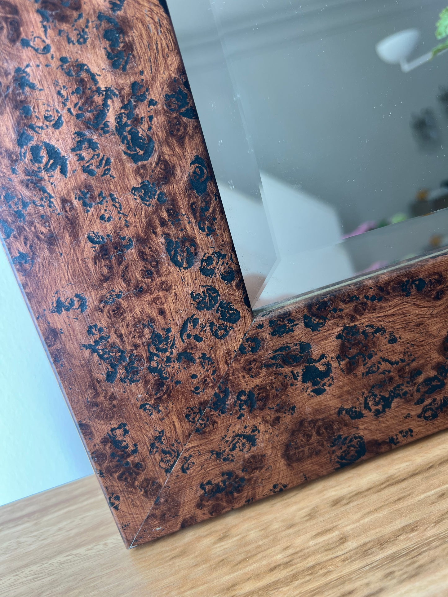 Vintage Walnut Burl Mirror (two available)