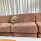 Vintage Dusty Pink Chenille Modular Sofa