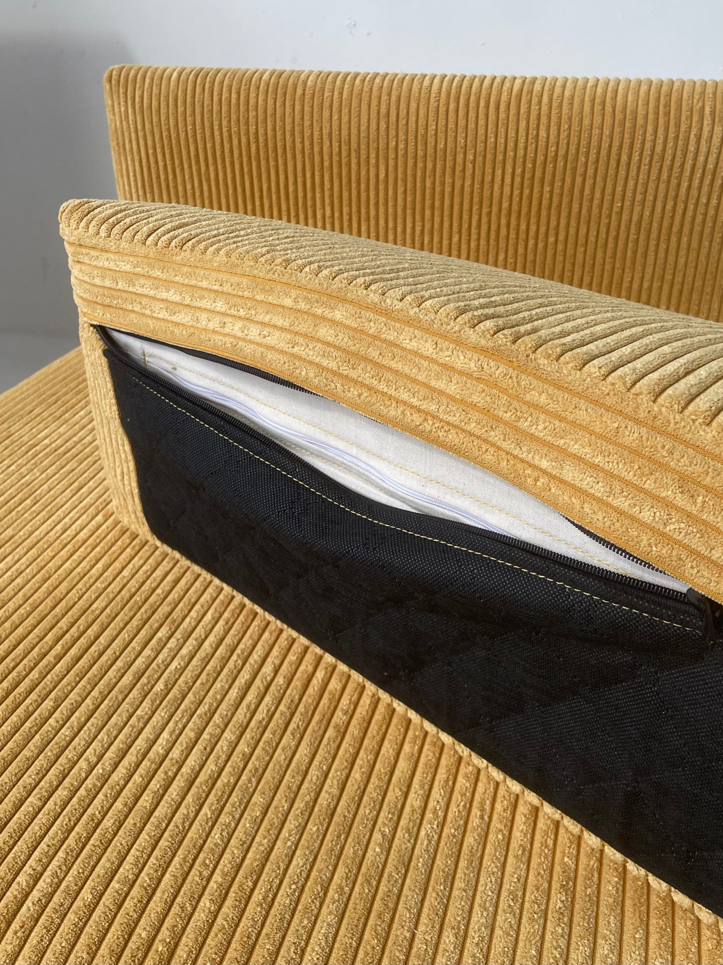 Yellow Corduroy Modular Sofa