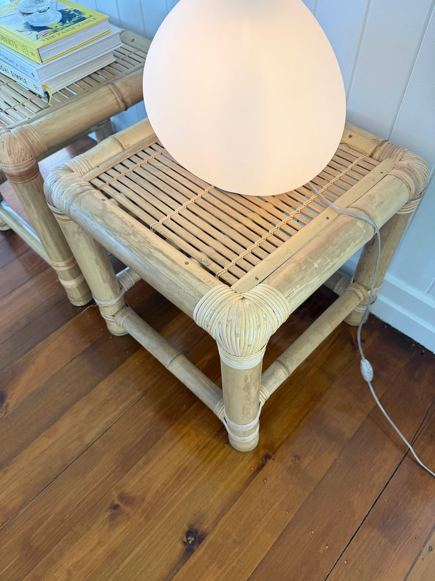 Pair of Bamboo Side Tables