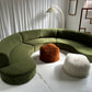 Bespoke Green Curved Modular Sofa