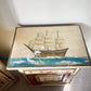 Hand-Painted Indian Nautical Cupboard & Bedside Set